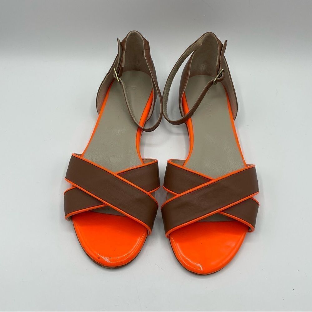 Boden Ankle Buckle Flat Neon Sandals